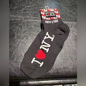 Black I Love NY Casual Socks